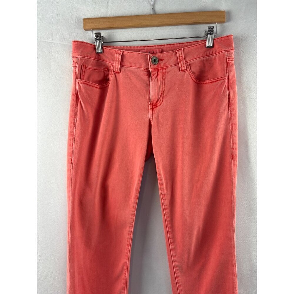 Cabi Womens Size 6 Coral Pink Stretch Jeans Slim Fit Denim Pants